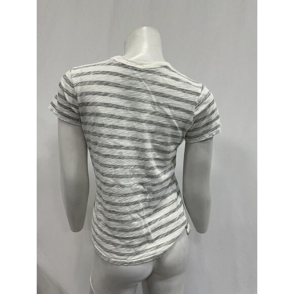 Atm Anthony 'Thomas Melillo' White  Striped Cotton T-Shirt Size S - Picture 3 of 5